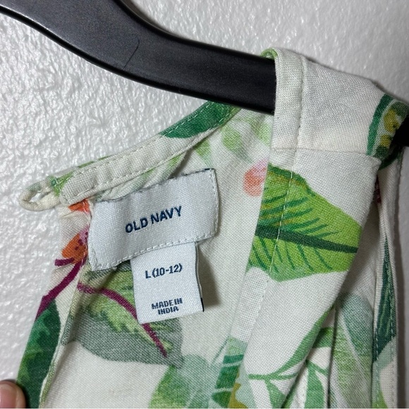 Old Navy Girls Green Floral Romper Size L(10/12) - Picture 4 of 8